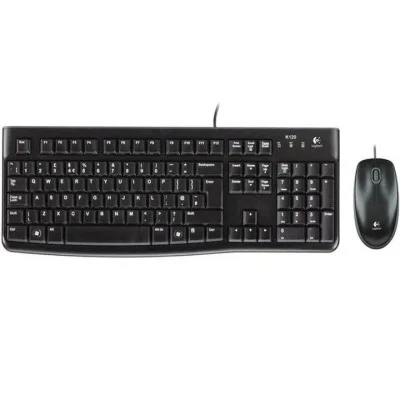 Logitech Mk120 Wired Keyboard & Mouse - Arb/Eng - Black